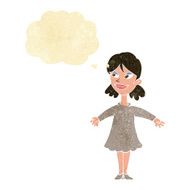 cartoon woman with open arms thought bubble N10