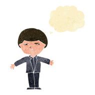 cartoon annoyed man with thought bubble N2