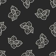 plant doodle seamless pattern background N122