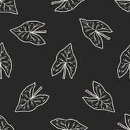 plant doodle seamless pattern background N125