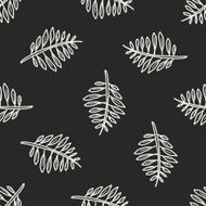plant doodle seamless pattern background N126