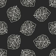plant doodle seamless pattern background N127
