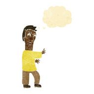 cartoon angry man with thought bubble N7