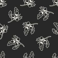 plant doodle seamless pattern background N132
