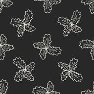 plant doodle seamless pattern background N133