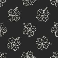 plant doodle seamless pattern background N134