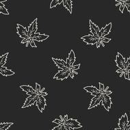 plant doodle seamless pattern background N138