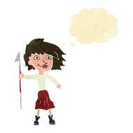 cartoon woman with spear thought bubble N2