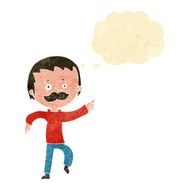 cartoon man with mustache pointing thought bubble N2