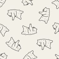 polar bear doodle seamless pattern background N2