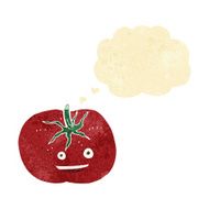 cartoon tomato with thought bubble N4