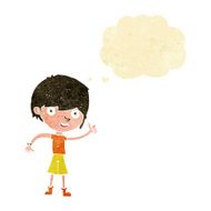 cartoon boy with positive attitude thought bubble N2