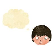 cartoon curious boy with thought bubble N2