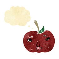 cartoon apple with face thought bubble N2