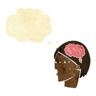 cartoon man thinking carefully with thought bubble