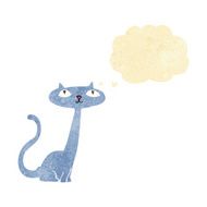 cartoon cat with thought bubble