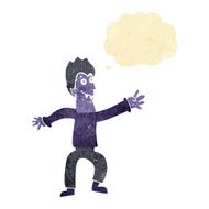cartoon vampire with thought bubble N9