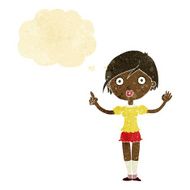 cartoon girl asking question with thought bubble