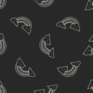 rainbow doodle seamless pattern background N2