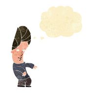 cartoon man with no worries thought bubble N2