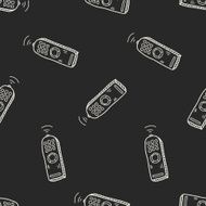 remote control doodle seamless pattern background N4