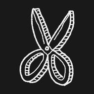 scissors doodle drawing N7