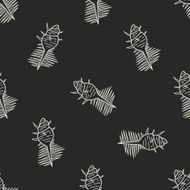 Shell doodle seamless pattern background N8