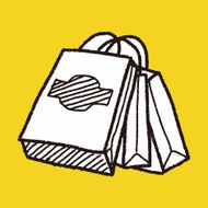 shopping bag doodle drawing N12