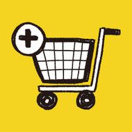 shopping cart doodle drawing N10