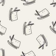 sleigh doodle seamless pattern background