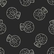 snow ball doodle seamless pattern background N2