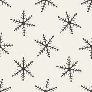 snowflake doodle seamless pattern background