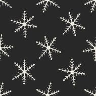 snowflake doodle seamless pattern background N2