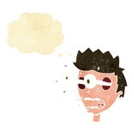 cartoon surprised man with eyes popping out thought bubble N2