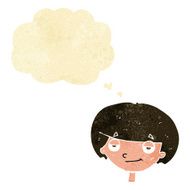cartoon smug looking boy with thought bubble N2