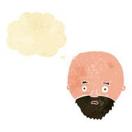 cartoon shocked man with beard thought bubble N2