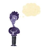 cartoon vampire with thought bubble N14