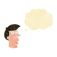 cartoon confused man with thought bubble N4