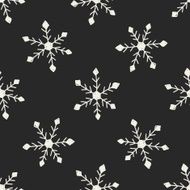 snowflakes doodle seamless pattern background N2