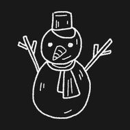 snowman doodle drawing N6