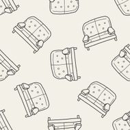 sofa doodle seamless pattern background N3