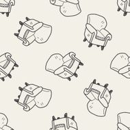 sofa doodle seamless pattern background N5