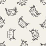 sofa doodle seamless pattern background N7