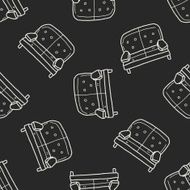 sofa doodle seamless pattern background N9