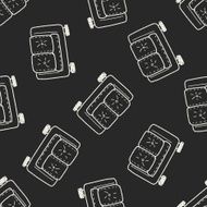 sofa doodle seamless pattern background N12