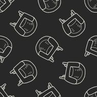 sofa doodle seamless pattern background N14