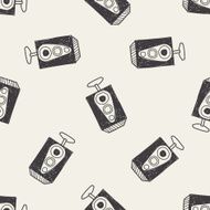 speaker doodle seamless pattern background N9