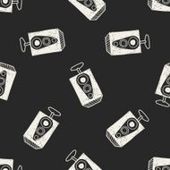 speaker doodle seamless pattern background N10