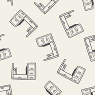 table doodle seamless pattern background N3