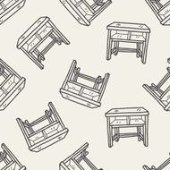 table doodle seamless pattern background N7